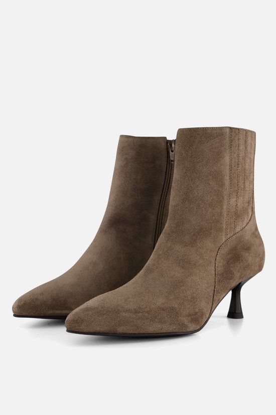 Linea zeta Enkellaarsjes taupe Suede - Maat 39