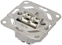 Gira 245200 netwerkdoos 2-voudig Cat.6A IEEE 802.3an inbouw gebruik, metallic