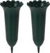 Sans marque Vase funéraire - 2x - plastique - vert - 25 cm