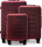 Craake Collectie CRAKE Collectie Kofferset Wings Serie 3 Stuks 100L Polycarbonaat Wijnrood