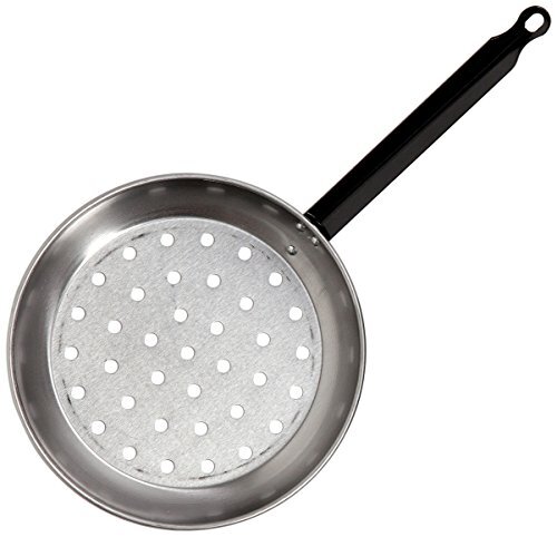 Vaello La Valenciana Gepolijst stalen kastanjes Rotisserie, 28 cm, Zilver