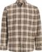 Jack & Jones Overhemd Regular Fit Geruit Lange Mouw Biologisch Katoen Mannen XL Cocoa