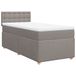 VidaXL Boxspringbed met matras, stof, taupe, 90x190 cm