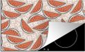 Merkloos KitchenYeah® Inductie beschermer 77x51 cm - Zomer - Watermeloenen - Pastel