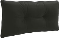 vidaXL Rugkussen PUTTEN 100% Polyester Zwart 70 x 40 x 10 cm