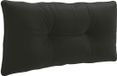 vidaXL Rugkussen PUTTEN 100% Polyester Zwart 70 x 40 x 10 cm
