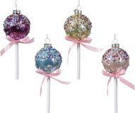 Decoris Lolly glas d6 cm a4 kerst