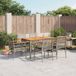 vidaXL 7-delige Tuinset met Kussens, Poly Rattan, Grijs