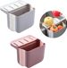 Unyqoos Poubelle à séparation sèche et humide, 2 paniers égouttoirs télescopiques pour évier de cuisine, rose blanc