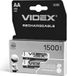 VIDEX HR6 Ni-MH batterie, 1500mAh, 2 pièces, emballage blister