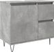 vidaXL Badkamerkast 65x33x60 cm bewerkt hout betongrijs