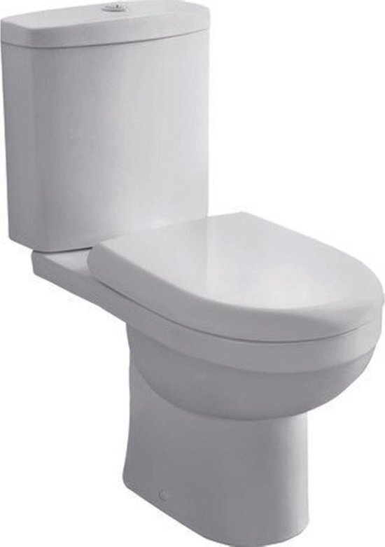 Nemo Go Riele PACK staand toilet S (AO) uitgang 780 x 635 x 375 mm porselein wit met dunne softclose en takeoff zitting met jachtbak MFZ-1009C