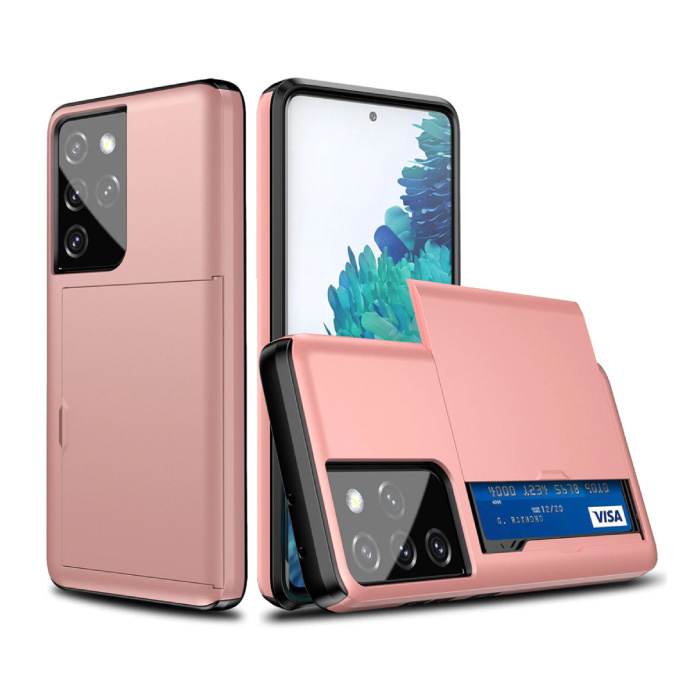 VRSDES VRSDES Samsung Galaxy A5 2016 - Wallet Card Slot Cover Case Hoesje Business Roze