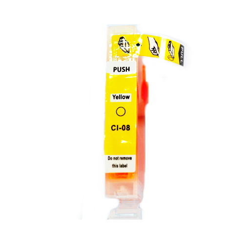 Huismerk CLI 8 Y cartridge geel met chip