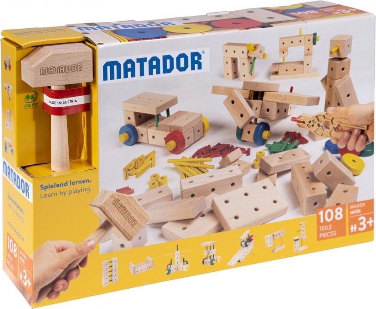 Matador Maker 108-delig - Hout