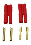 Jamara 095640 - gouden contact, 2 mm, 2 stuks