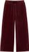 WE Fashion Meisjes wide leg velvet broek met kanten bies