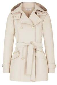 Morgan trenchcoat jas met ceintuur ecru