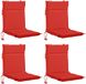 vidaXL 4-delige hoogrugkussen GEMERT 4 pcs 100% Polyester Rood