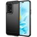 Honor Coque Honor 200 Lite en TPU Brossé - Fibre de Carbone - Noire
