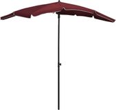 Prolenta Maison Exclusive Parasol met paal, 200x130 cm, bordeauxrood