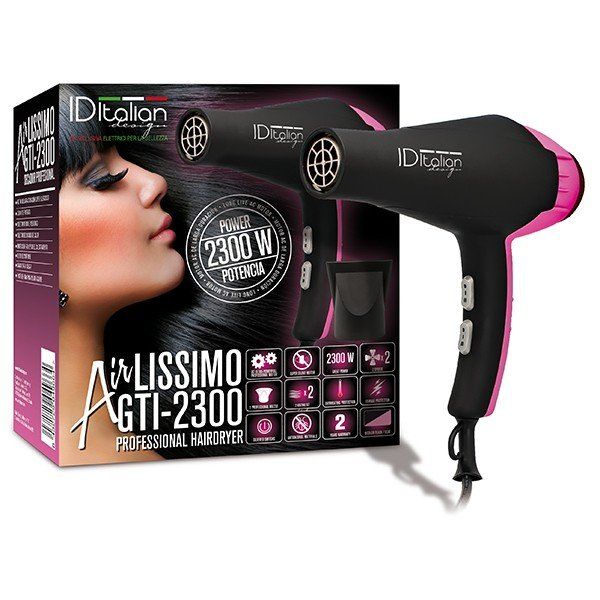 Italian Design GTI 2300W Hair Dryer - Black/Blue