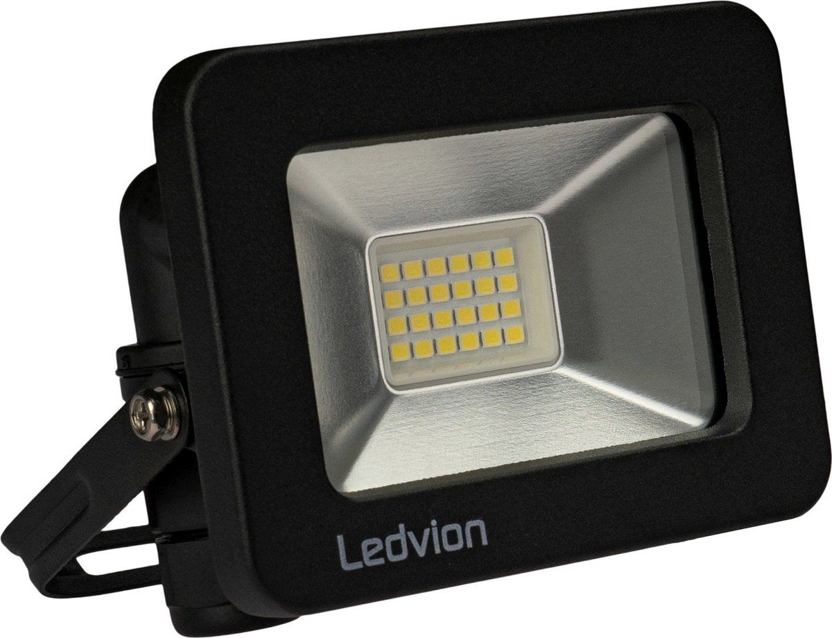 LEDVION Osram LED Breedstraler 10W - 4000K - Zwart