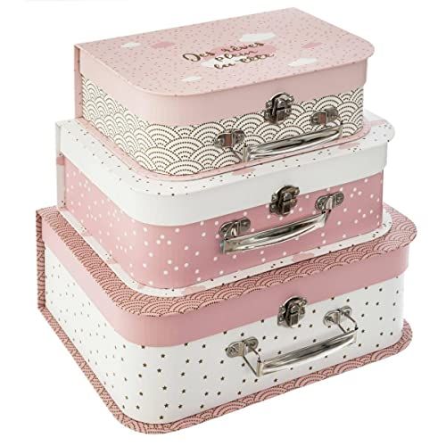Set Atmosphera Set van 3 koffers voor kinderen, zacht, designer binnen