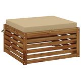 vidaXL - 1-Piece - Zitkussen - SOEST - 100% - Polyester - Beige - 70 - x - 70 - x - 7 - cm