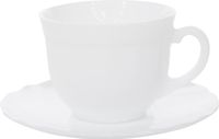Luminarc Trianon Kop en Schotel - 22cl - Wit - Set van 6
