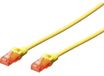 Câble Ethernet Cat 6 0,25 mètre U/utp Jaune 1 Gbit/s