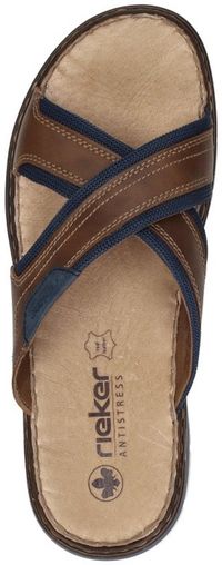 Rieker Slipper 25182-14 Blauw Bruin