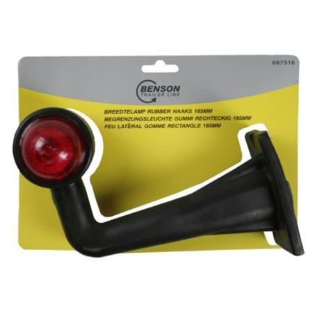 Benson Breedtelamp Rubber Haaks 185 mm Rood/Wit E-KEUR