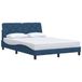 vidaXL Cadre de lit Tissu Bleu 180x200 cm