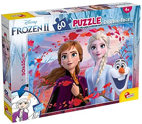 Liscianigiochi Lisciani Giochi Frozen puzzel dubbelzijdig, 60 delen, meerkleurig, 65318.0