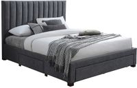 Vente-unique Bedframe stof grijs 180 x 200 cm