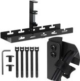 Maclean - Kabelgoot voor onder het bureau, 40 cm, zwart, MC-105 B