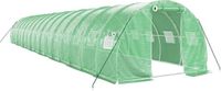 vidaXL Tuinkas met stalen frame, groen, 48 m², 16x3x2 meter