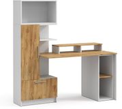 Vicco Bureau Tomy, Wit/Goudkleurig Eiken, 150 x 59 cm