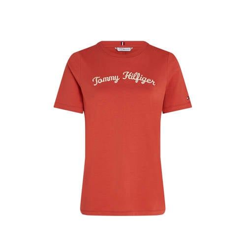 Tommy Hilfiger T-shirt met logo rood