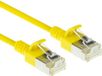 ACT Gele 0,5 meter LSZH S/FTP CAT6A slimline patchkabel snagless met RJ45 connectoren DB7800