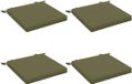 vidaXL - Zitkussens - SOEST - 4 stuks - 100% Polyester - Olijfgroen