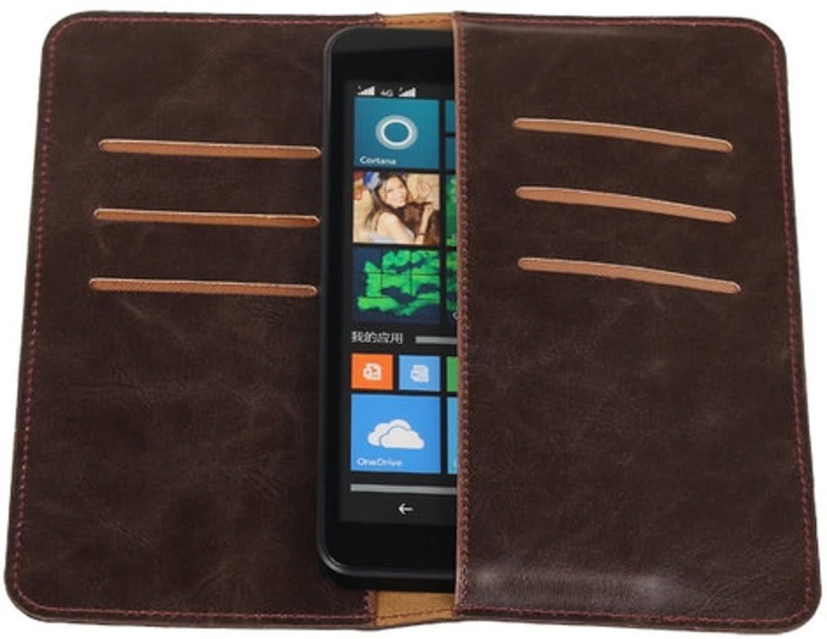 Best Cases Mocca Pull-up Large Pu portemonnee wallet voor Sony Xperia Z5