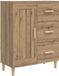 vidaXL Dressoir Artisanaal eiken 69,5 x 34 x 90 cm Bewerkt hout