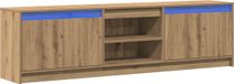 vidaXL TV-meubel 2 stuks 180 x 34 x 50 cm bruin bewerkt hout