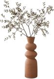 Atmosphera Bloemenvaas Ezia - Totemvaas - bruin - keramiek - D15 x H48 cm