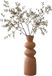 Atmosphera Bloemenvaas Ezia - Totemvaas - bruin - keramiek - D15 x H48 cm