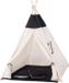 Viking Choice Wigwam tipi teepee tent - speeltent - 4 delig - 100% katoen - Zwart / wit