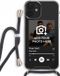 Case Company iPhone 12 Mini Hoesje met Koord - Music Player - Zwart TPU