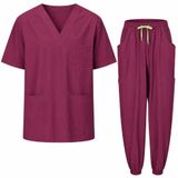 MISEMIYA Uniforme sanitaire unisexe élastique Mz-1689-7969 Medical Scrubs Unisexe Adulte (Pack de 1), bordeaux, XL